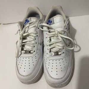 Nike Air Force 1 White with Blue Accents